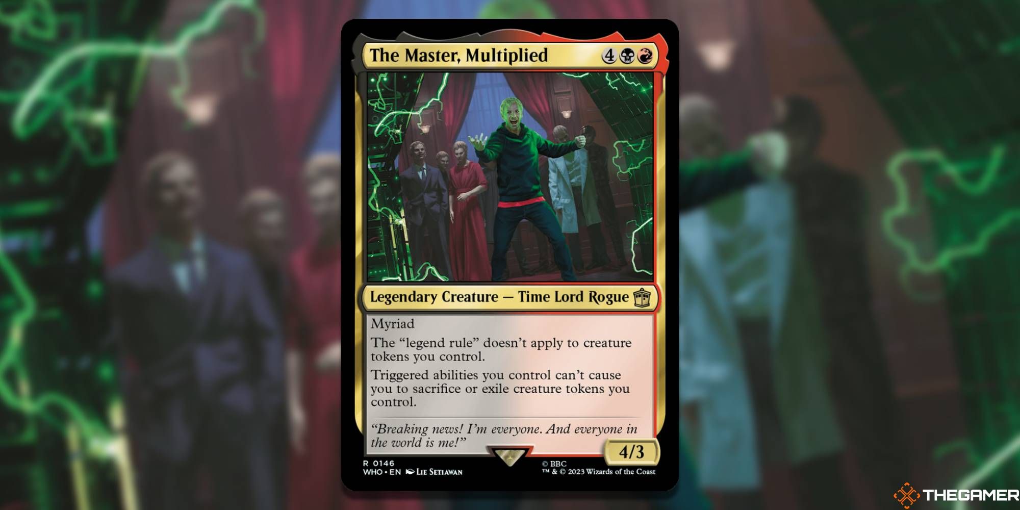 MTG The Master, Multiplied card and art background