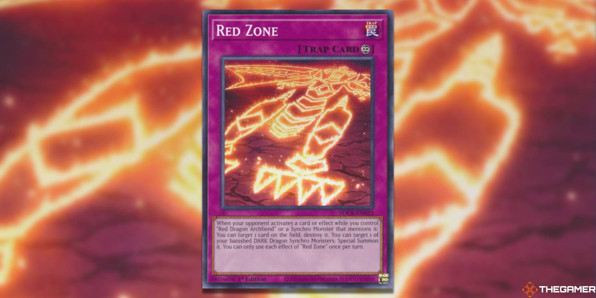 YGO Red Zone card and art background
