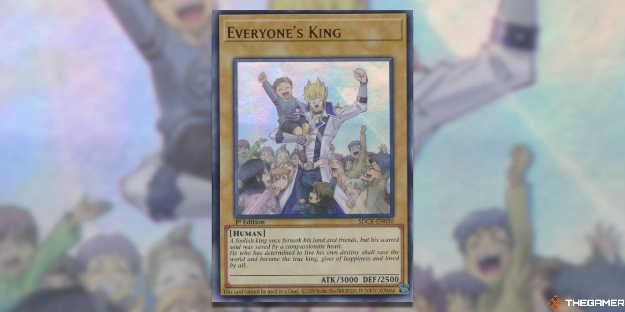 YGO Everyone's King card and art background