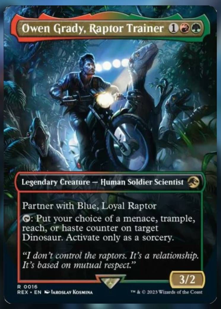 Owen Grady, Raptor Trainer