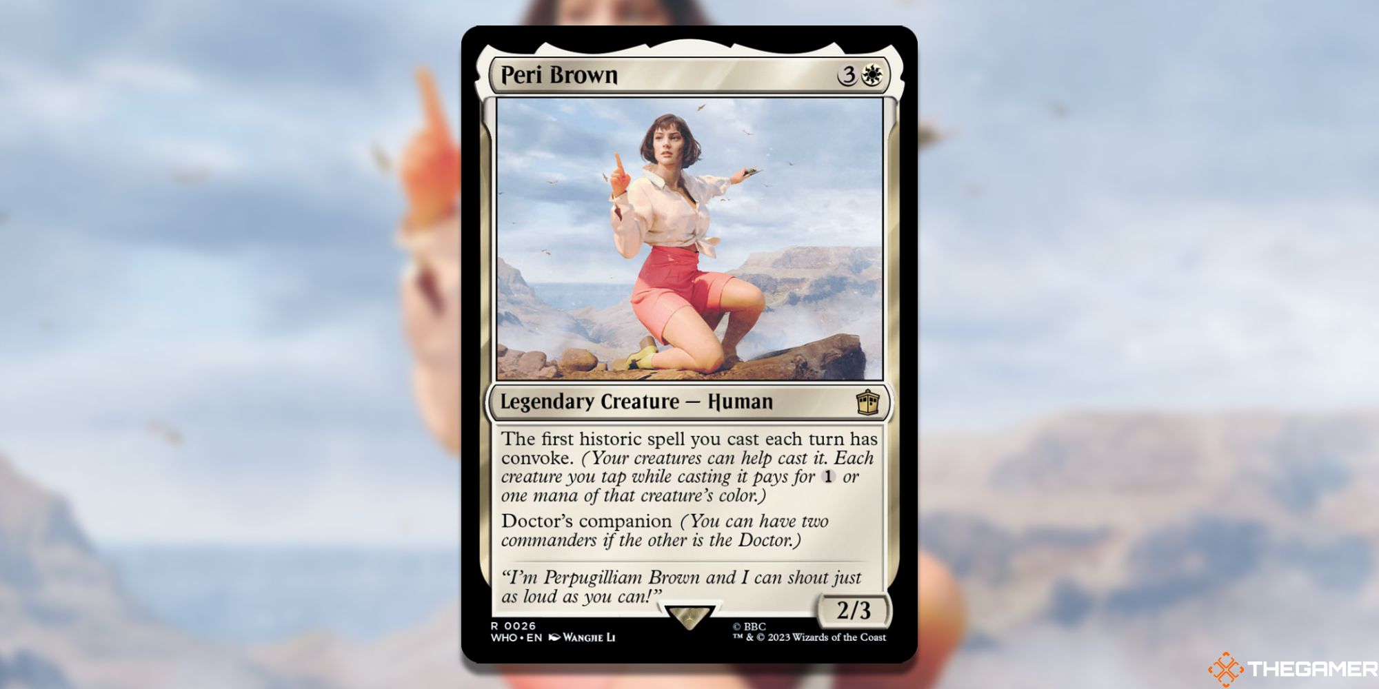 Image of the Peri Brown  card in Magic: The Gathering, with art by Wangjie Li