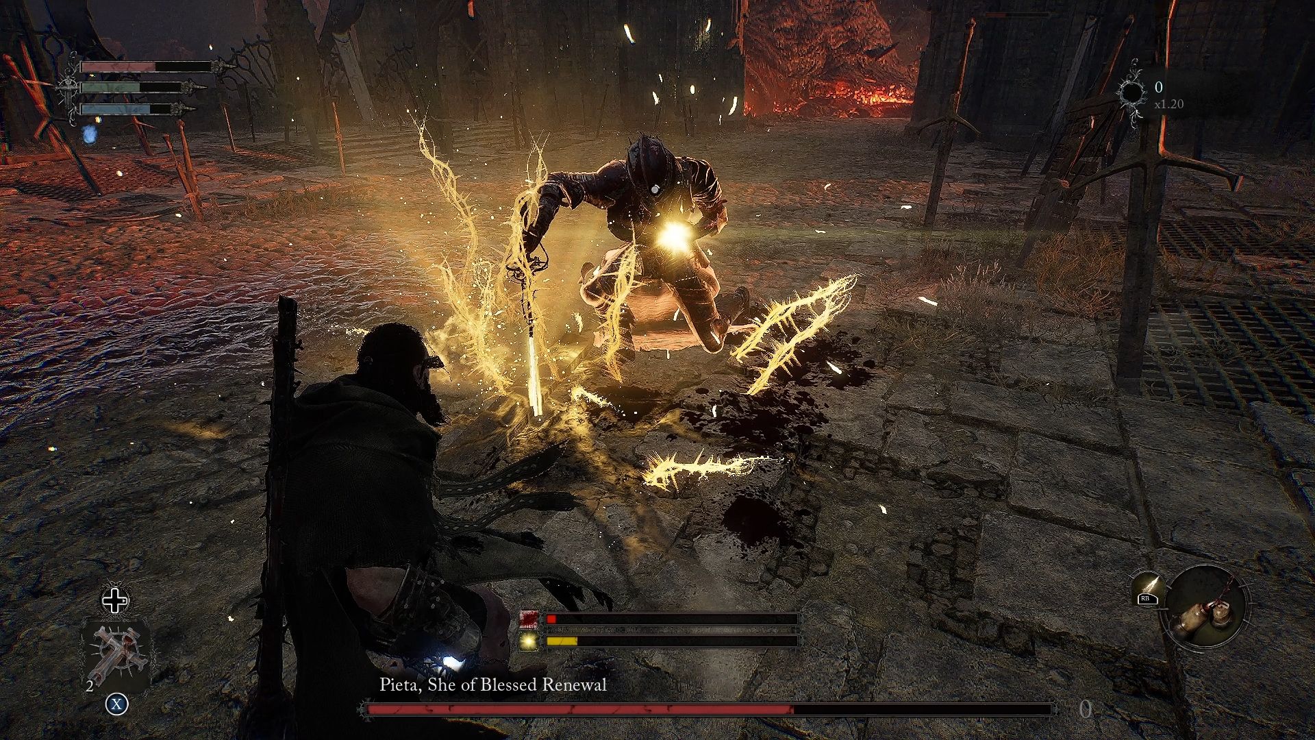 Pieta getting ready to enter her second phase Lords of the Fallen
