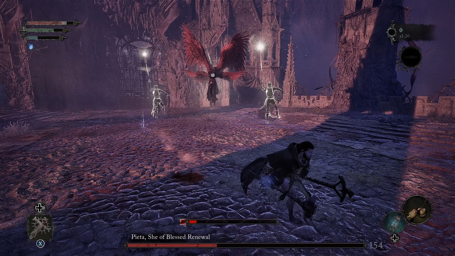 Pieta summoned two specters that are ready to excute the beam attack Lords of the Fallen