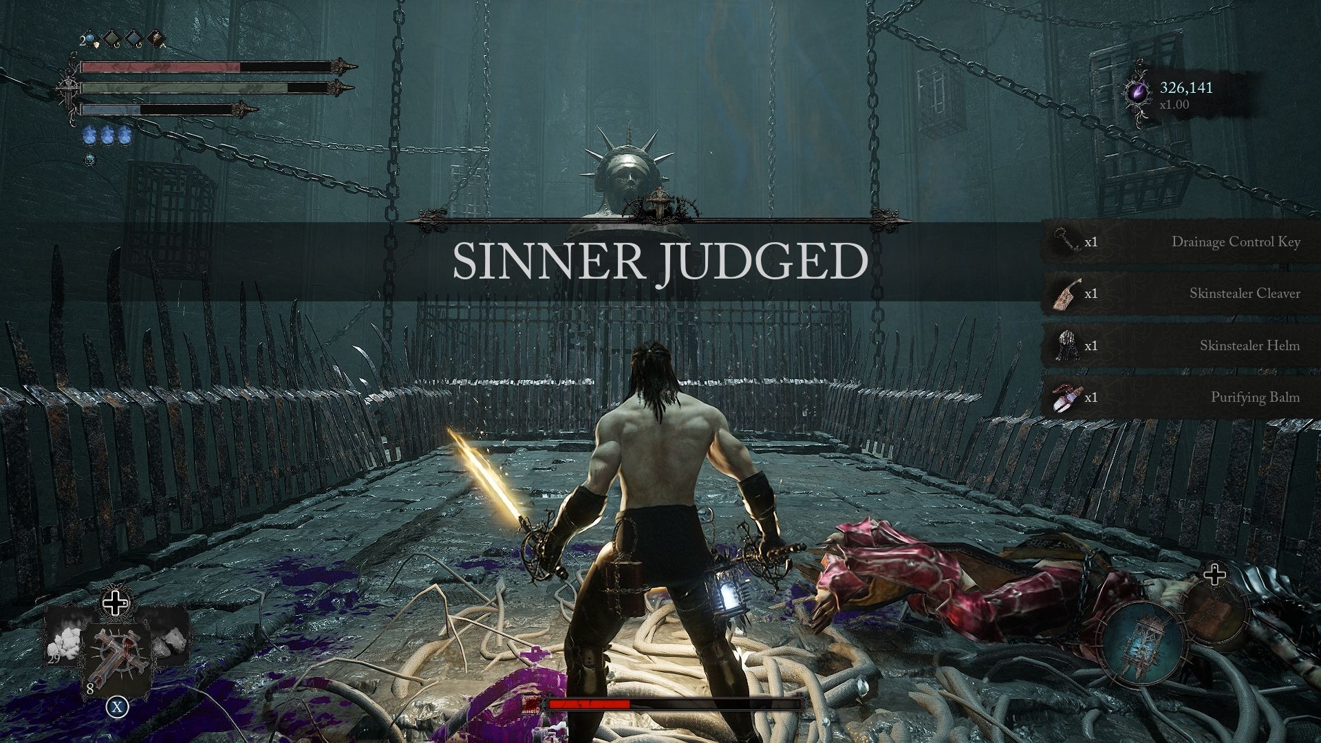 Player defeated the Skinstealer boss Lords of the Fallen