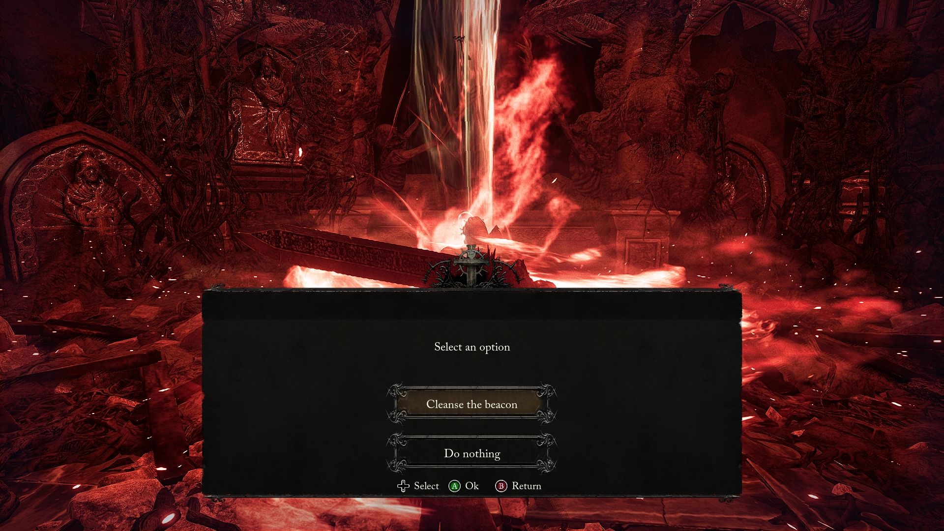 Player has the choice to cleanse a beacon Lords of the Fallen