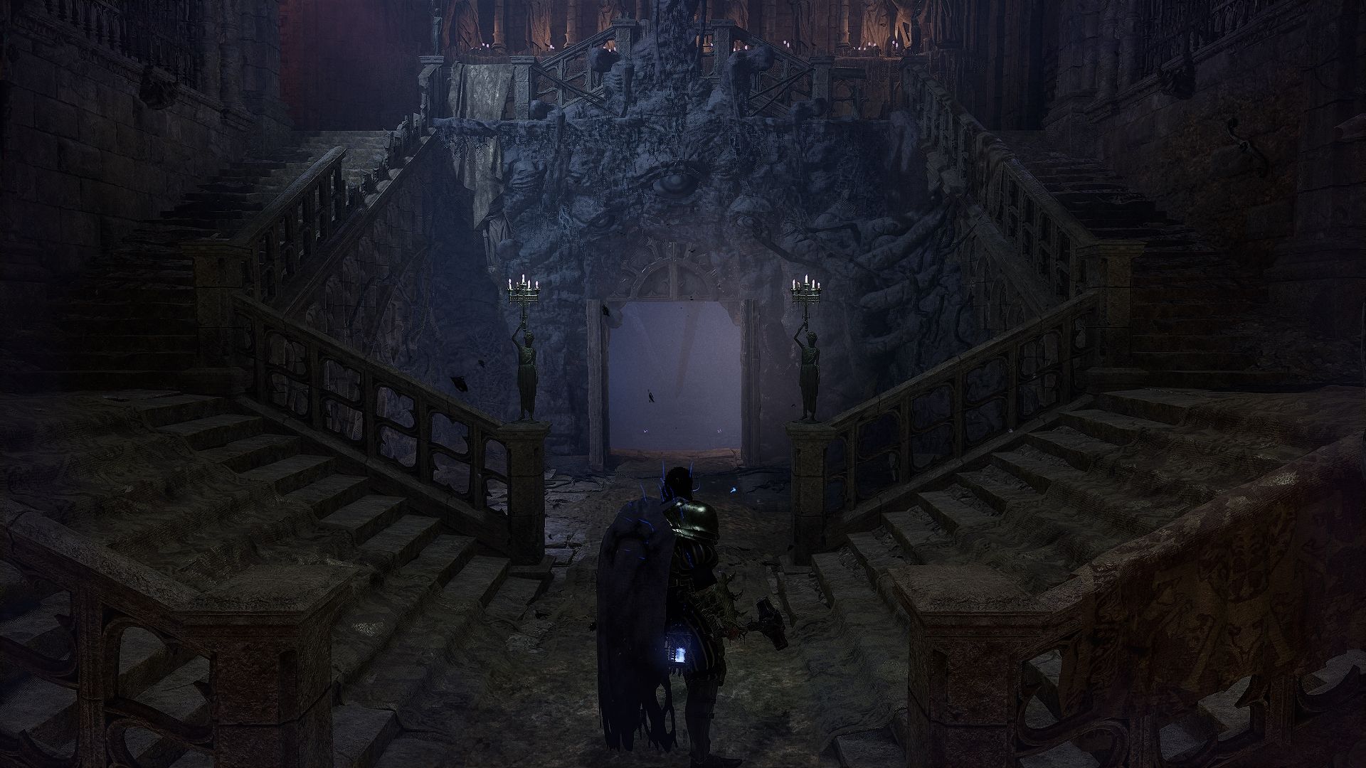 Player in the umbral realm at Skyrest Bridge Lords of the Fallen