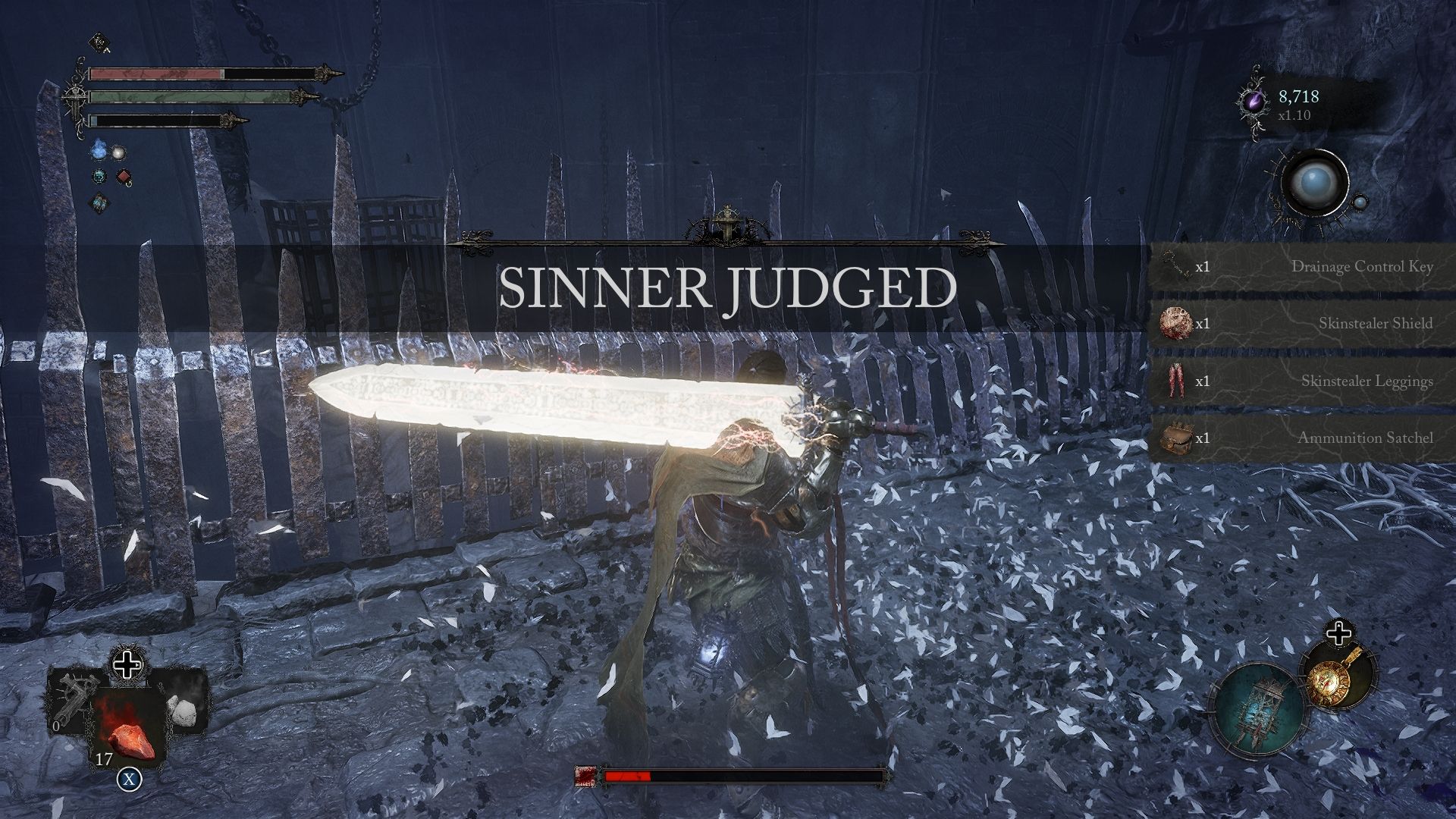 Player obtained the Drainage Control Key after defeating Skinstealer Lords of the Fallen