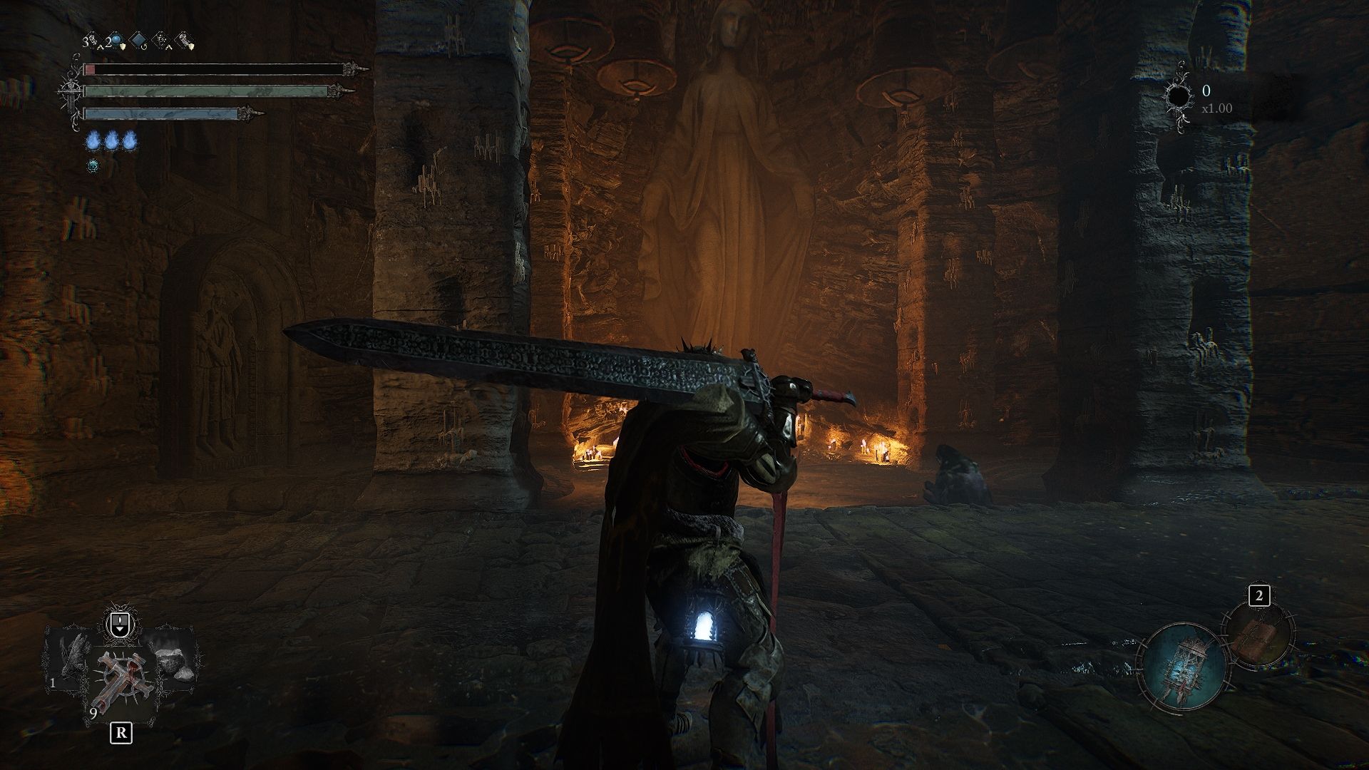 Player standing near the location where you can find the Bloody Aspergillum Lords of the Fallen