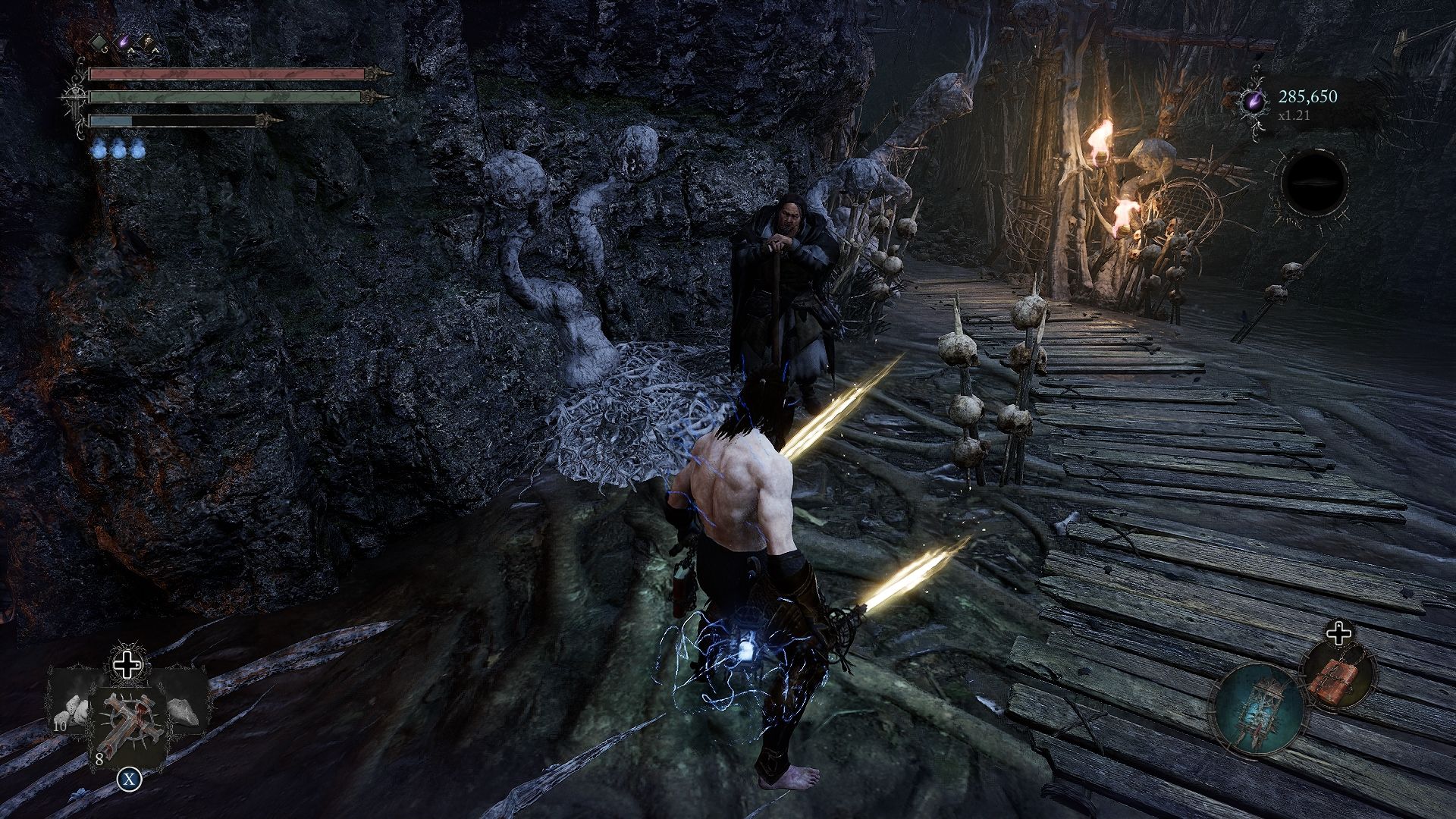 Player standing next to Byron at Forsaken Fen location Lords of the Fallen