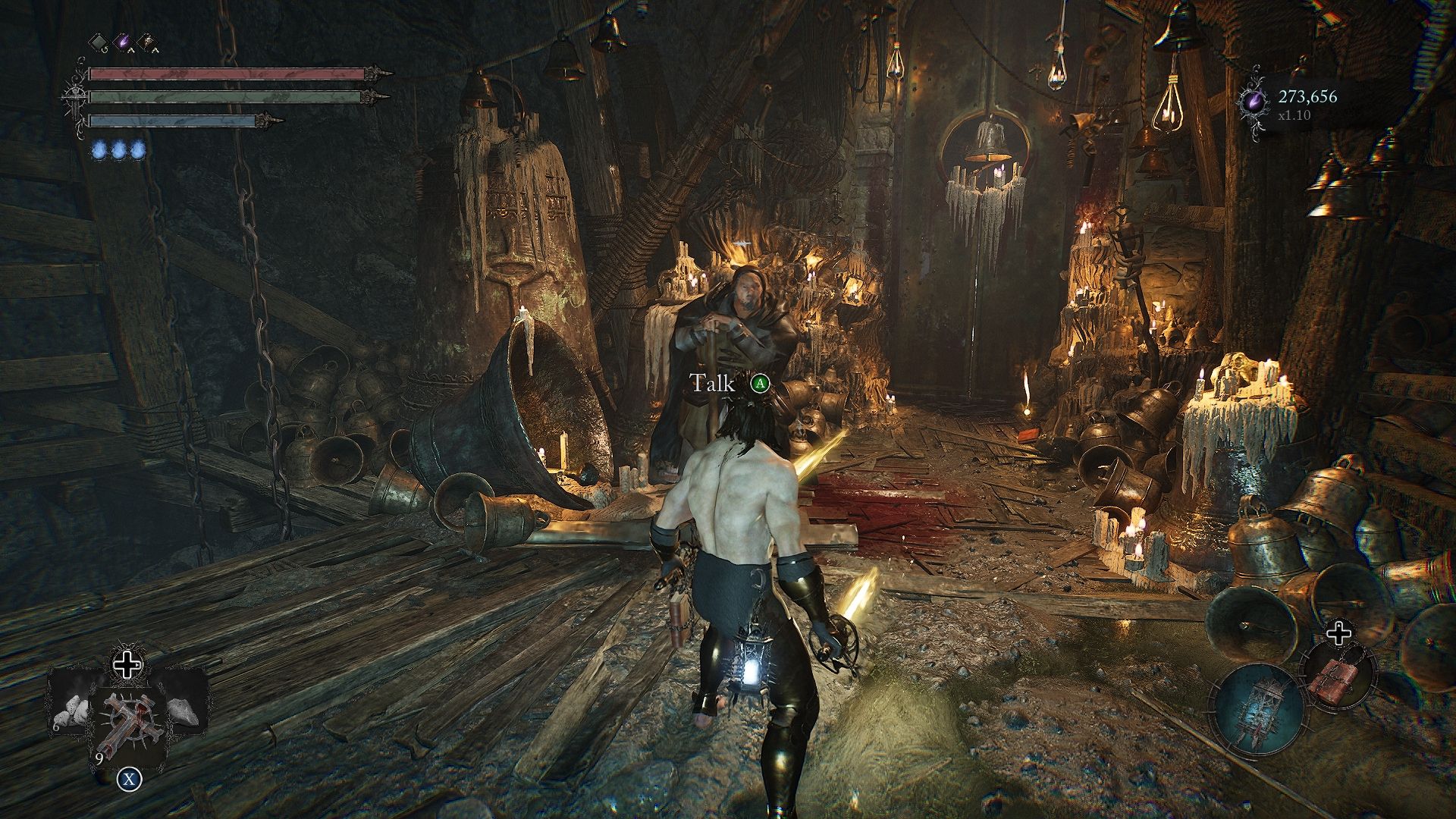 Player standing next to Byron at Pilgrim's Perch location Lords of the Fallen