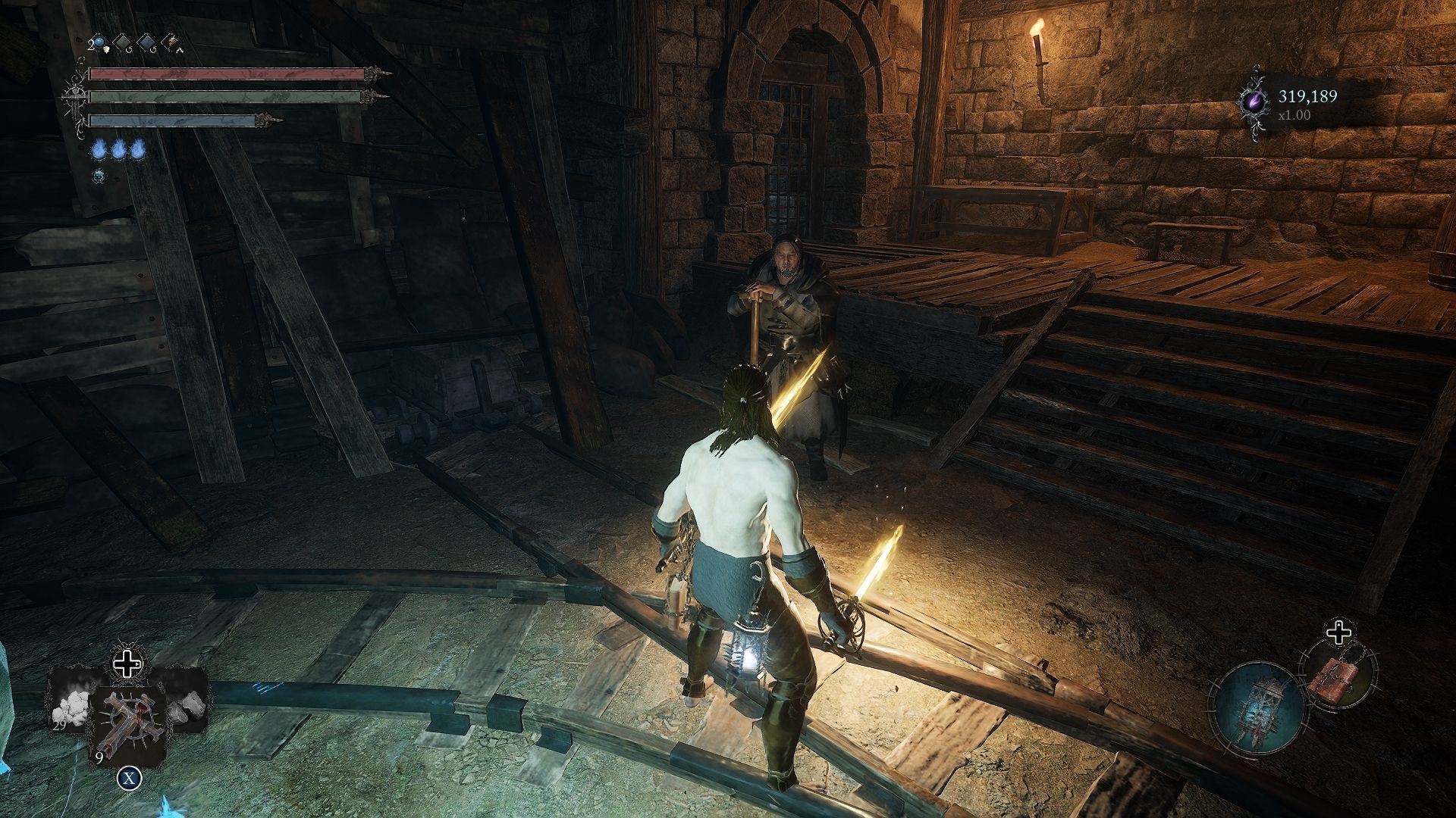 Player standing next to Byron at Sunless Skein location Lords of the Fallen