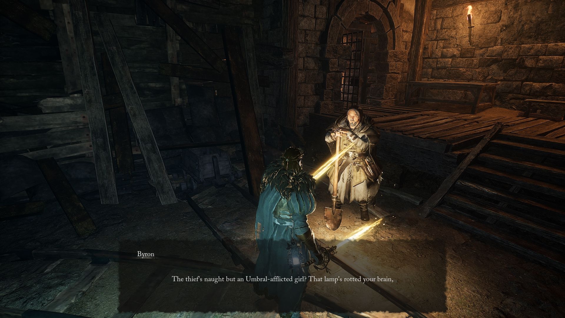 Player standing next to Byron Lords of the Fallen