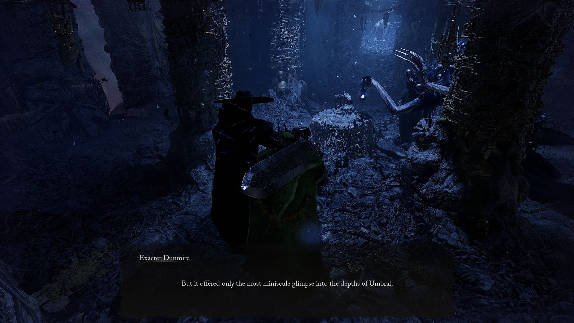 Player standing next to Exacter Dunmire near Molhu's place Lords of the Fallen