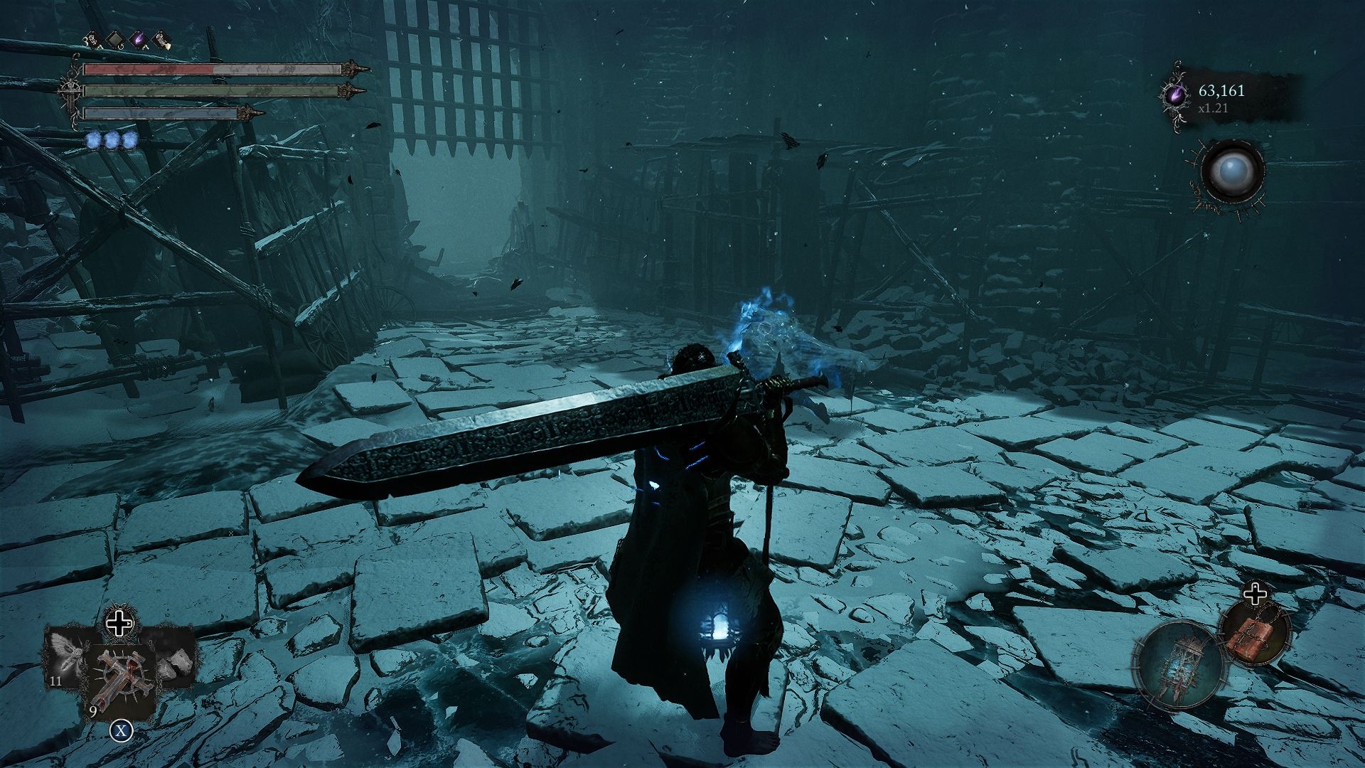 Player standing next to Isaac Stigma 2 at Fief of the Chill Curse Lords of the Fallen