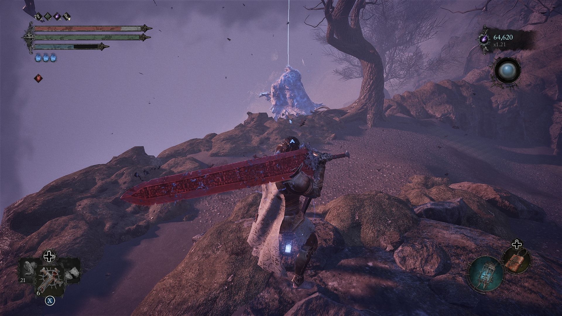 Player standing next to Isaac Stigma 4 at Path of Devotion Lords of the Fallen