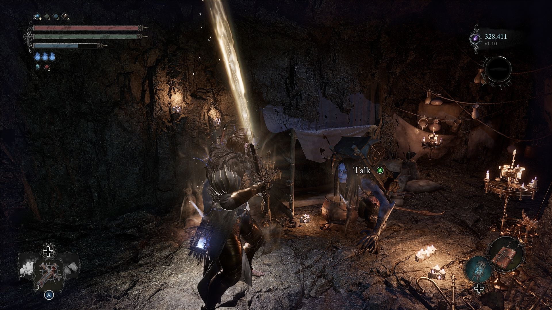 Player standing next to Winterberry Lords of the Fallen