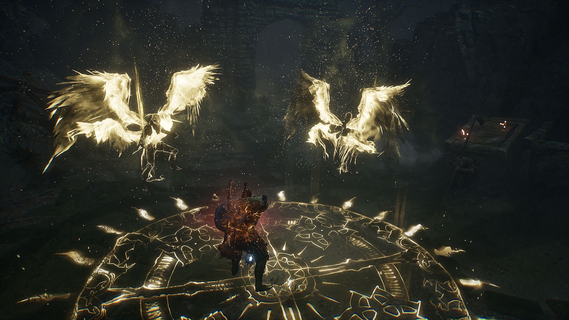 Player using Radiant Spells in Lords of the Fallen 