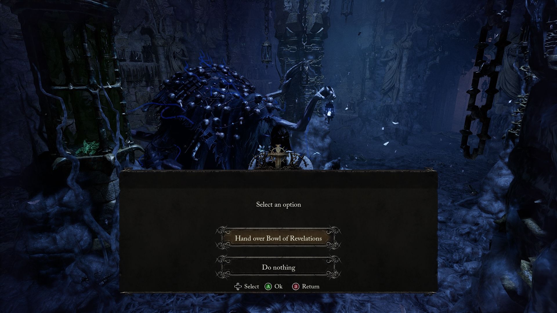 Player with the option to hand over the Bowl of Revelations to Molhu Lords of the Fallen