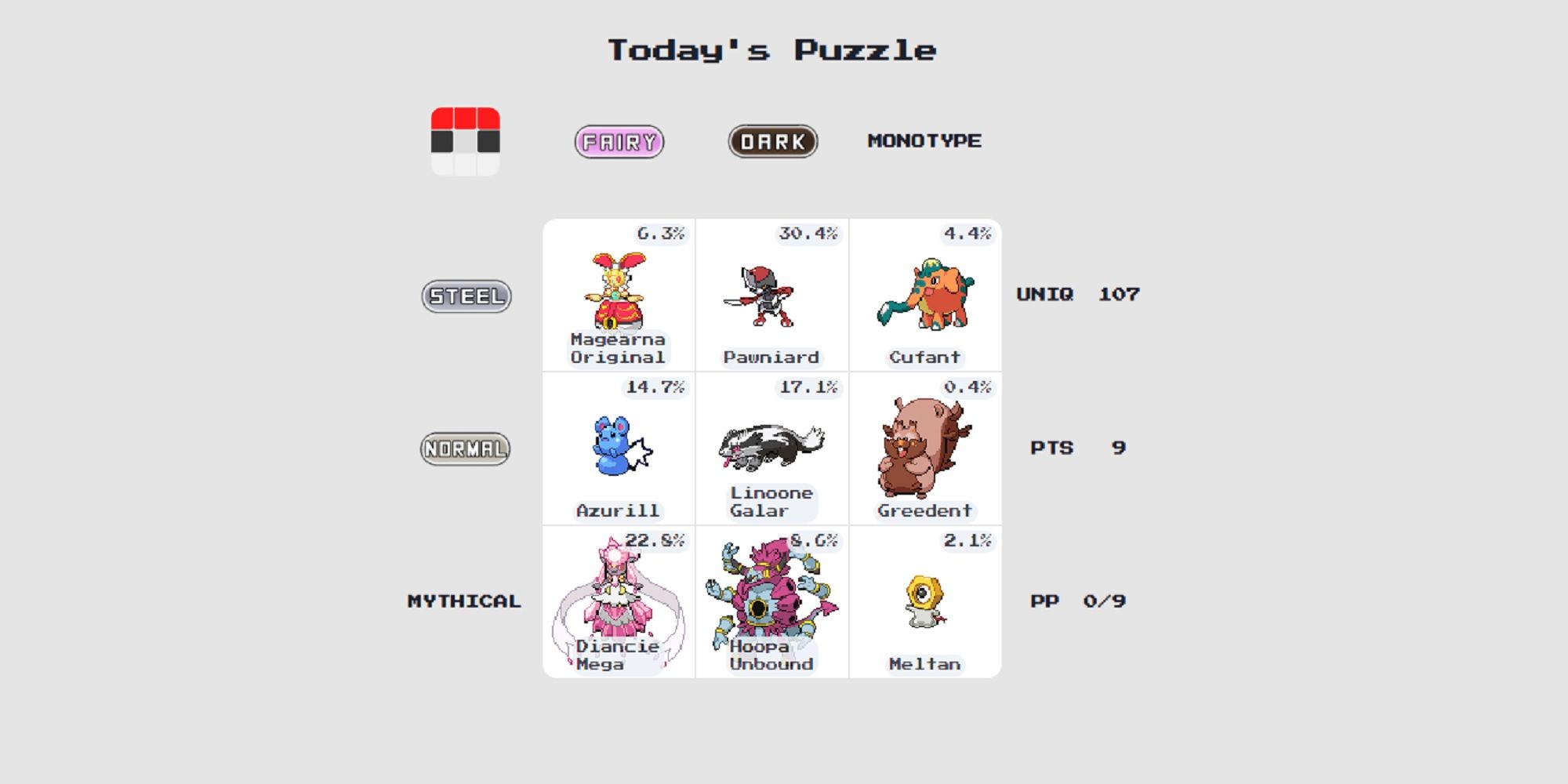 pokedoku solved puzzle