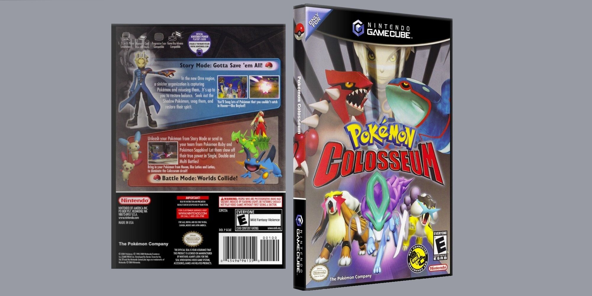 pokemon colosseum cover and back cover