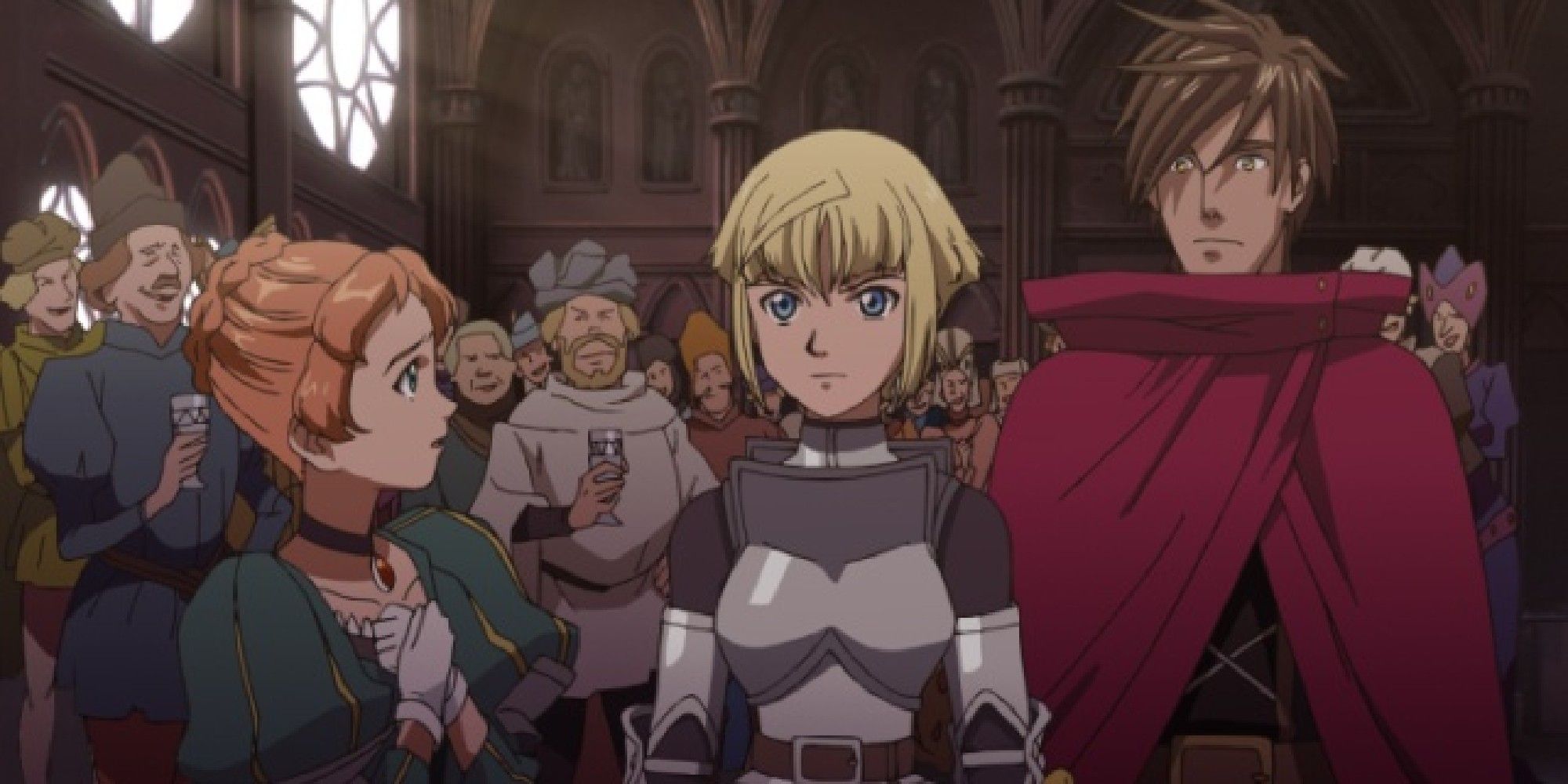Animated characters in Jeanne d'Arc.