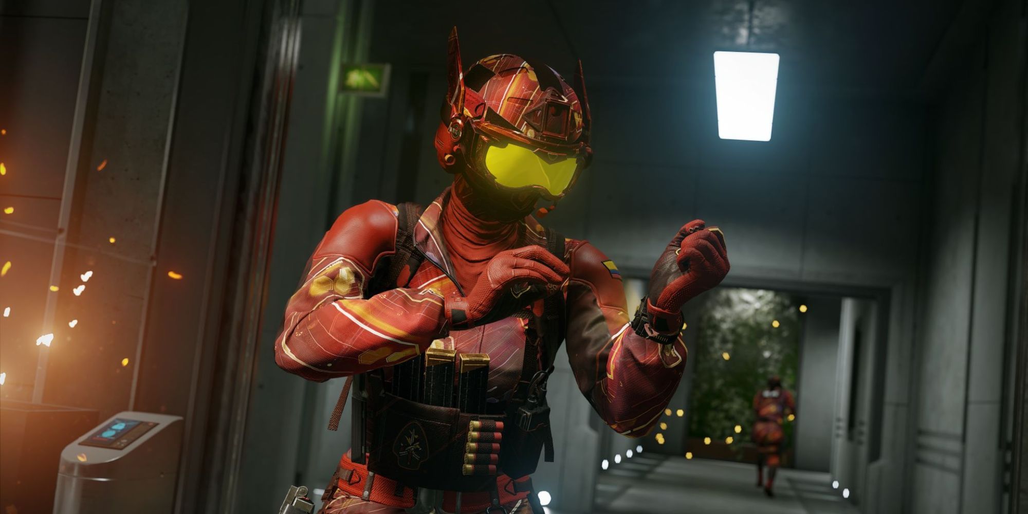Solis using her gadget in Rainbow Six Siege