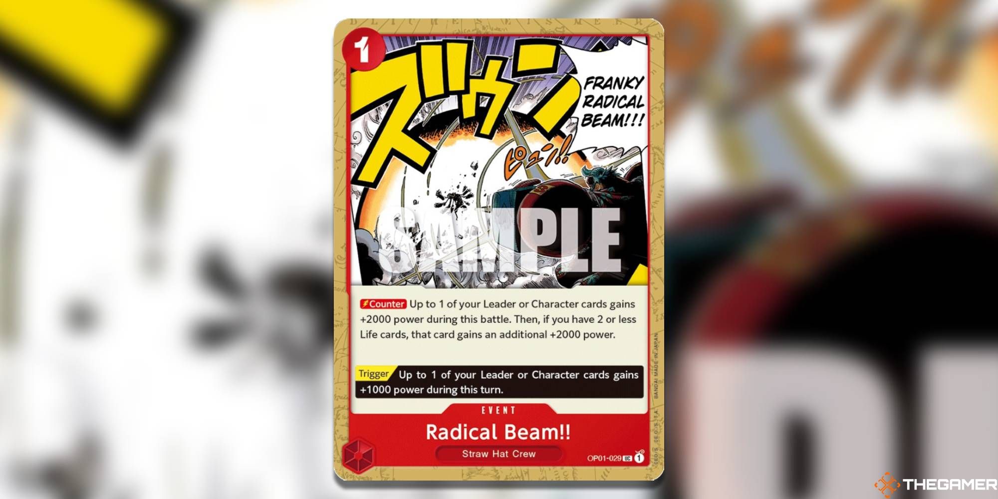 radical beam!! one piece card game