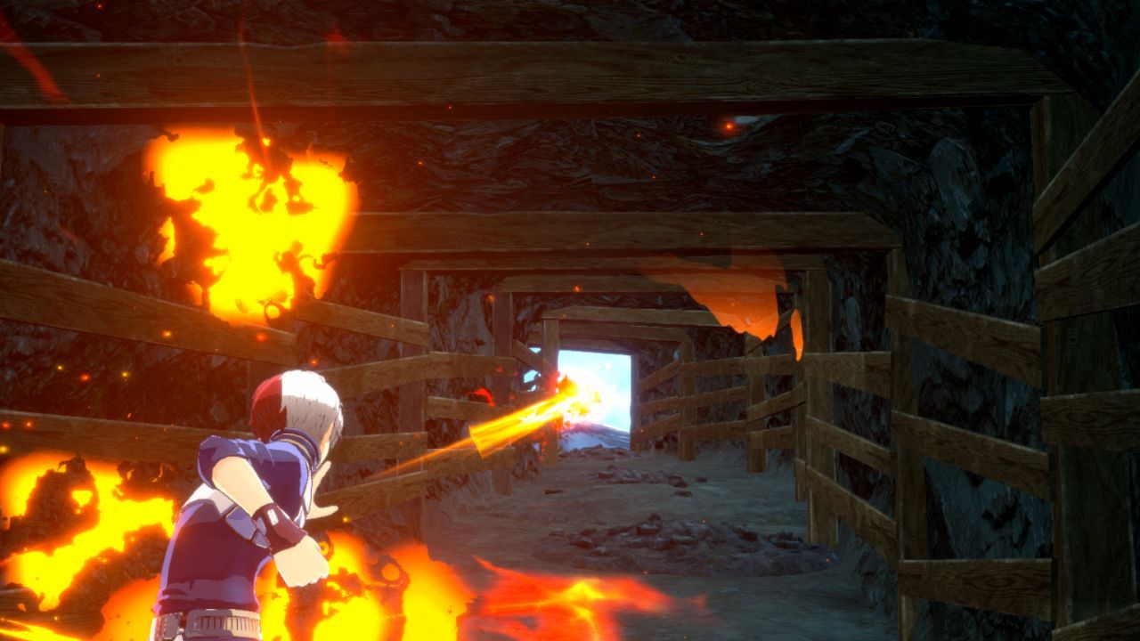 Using Blazing Field Of Roaring Fire in a mine shaft.