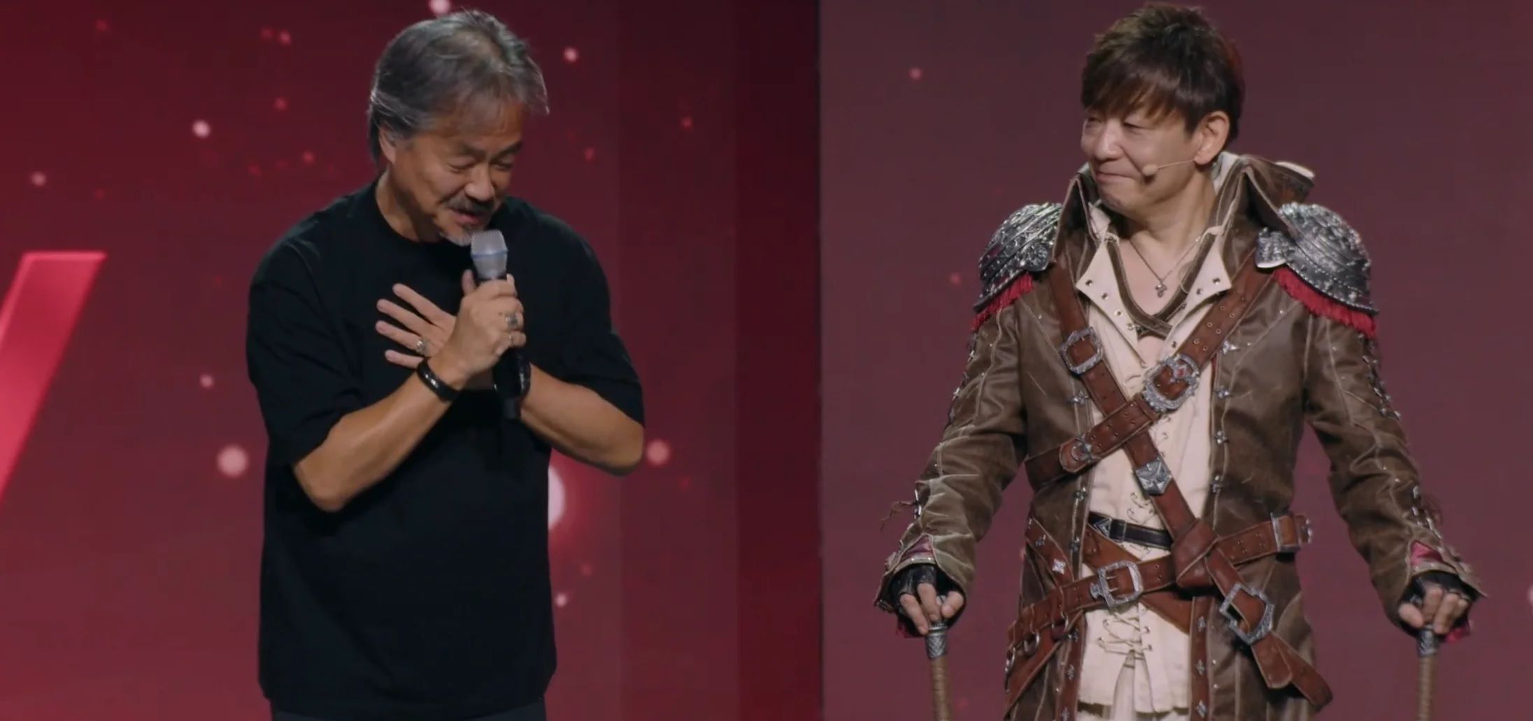 Sakaguchi and Yoshida-san at London FFXIV Fan Fest.