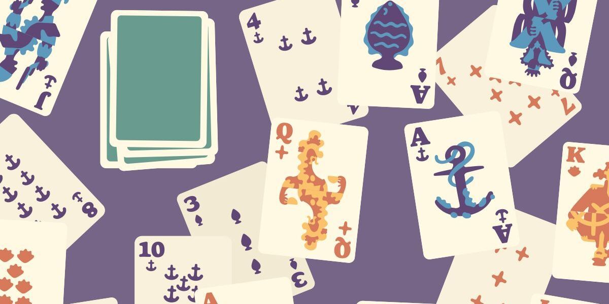 Cards laid out on a table in Saltsea Chronicles