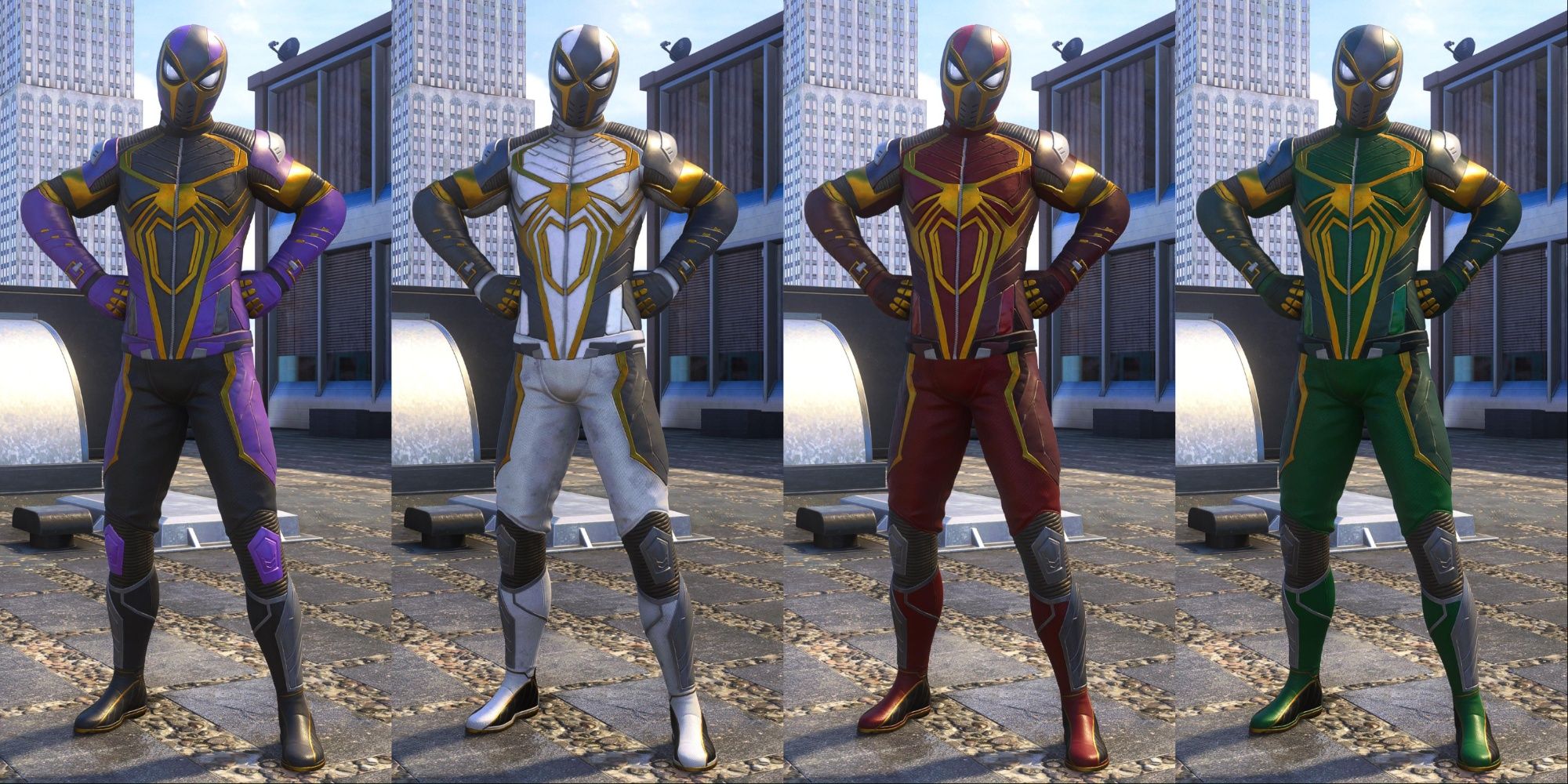 The Saving Lives suit and its different styles from Marvel's Spider-Man 2