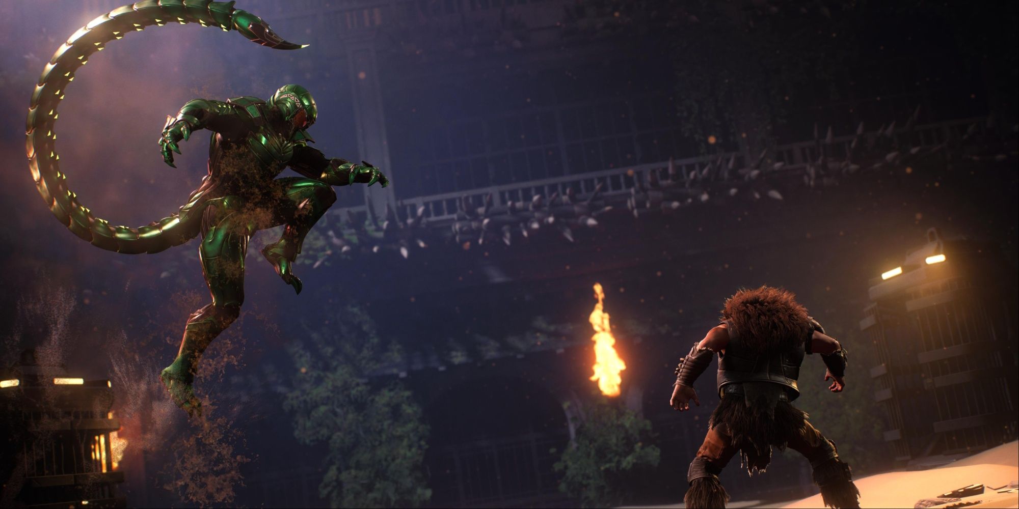 Scorpion fighting Kraven in Marvel's Spider-Man 2