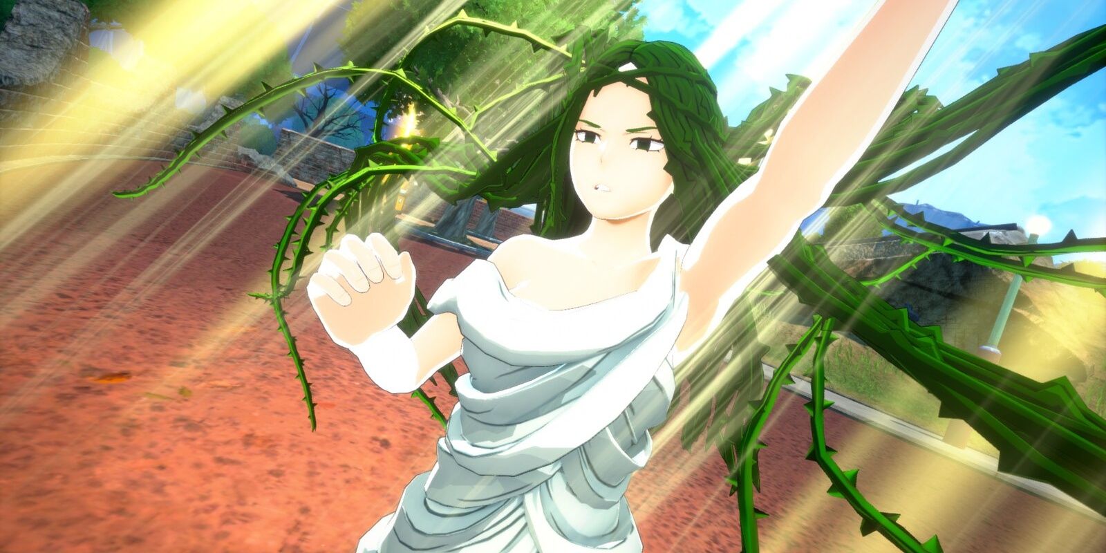 Ibara Shiozaki posing in My Hero Ultra Rumble.