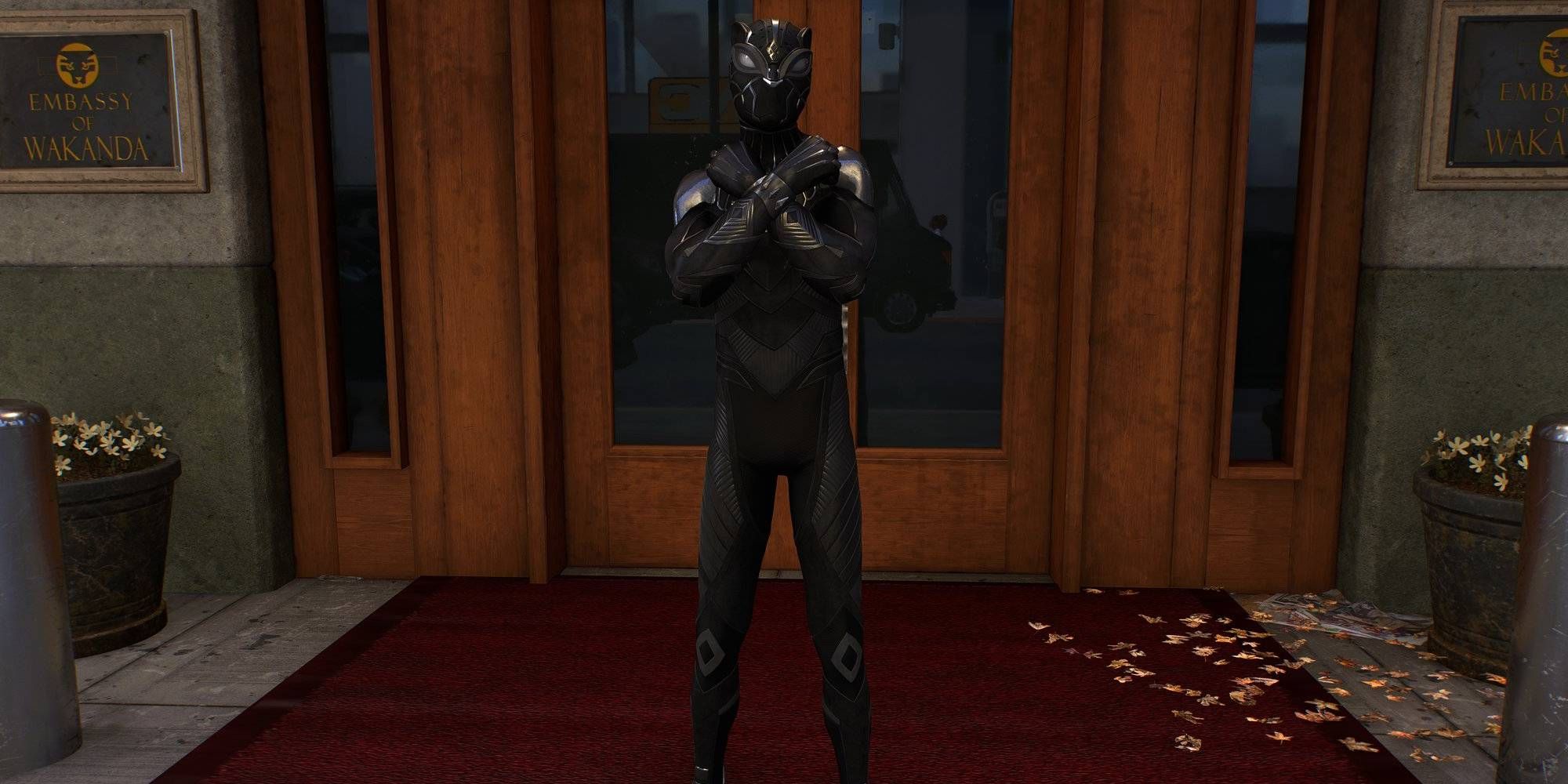 Miles Morales from Spider-Man 2 doing the Wakanda salute