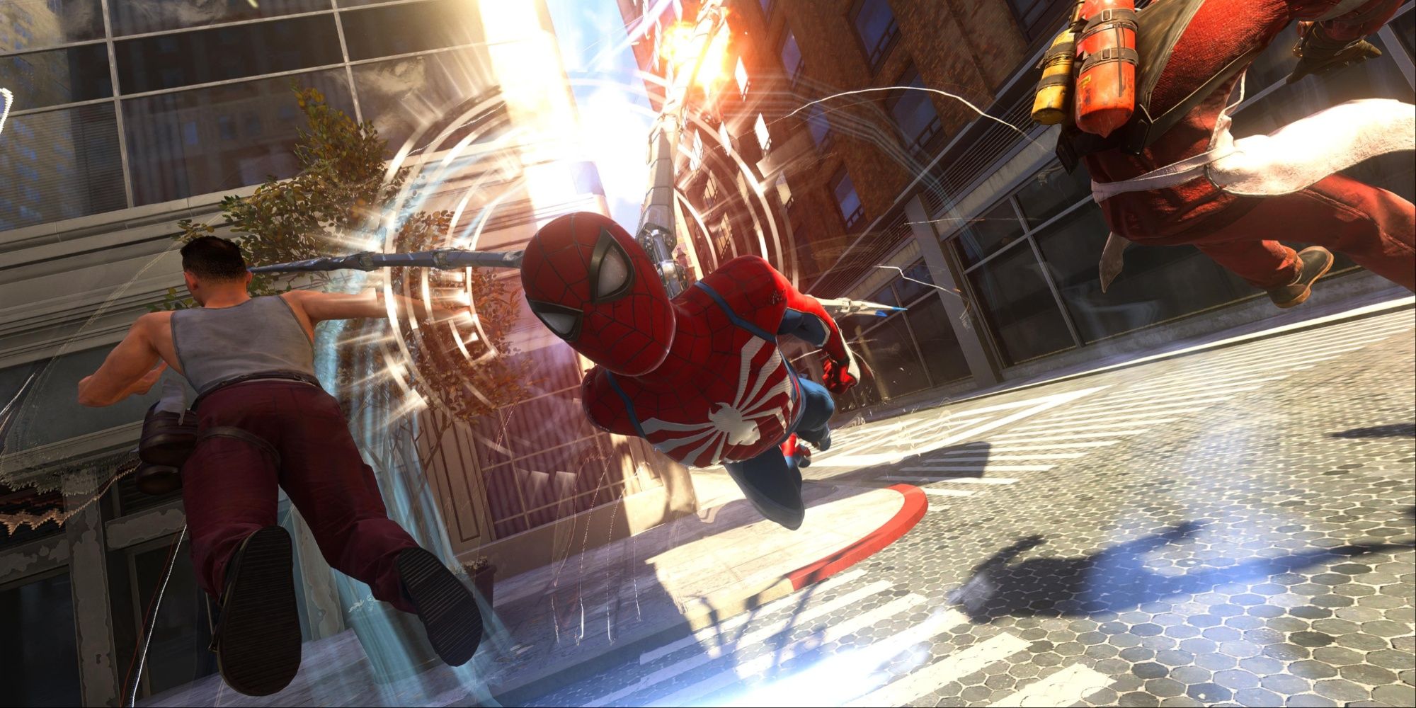 Peter performing the Spider Rush ability in Marvel's Spider-Man 2