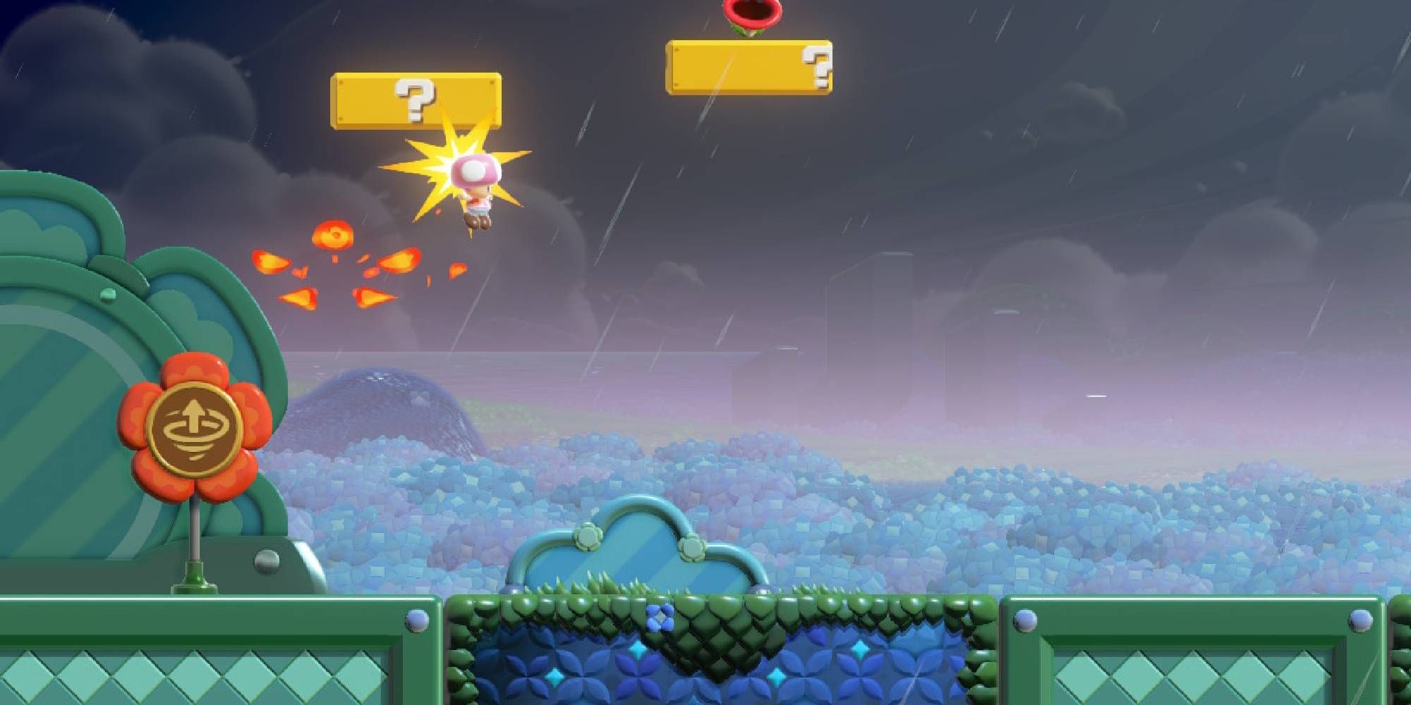 toadette using boosting spin jump