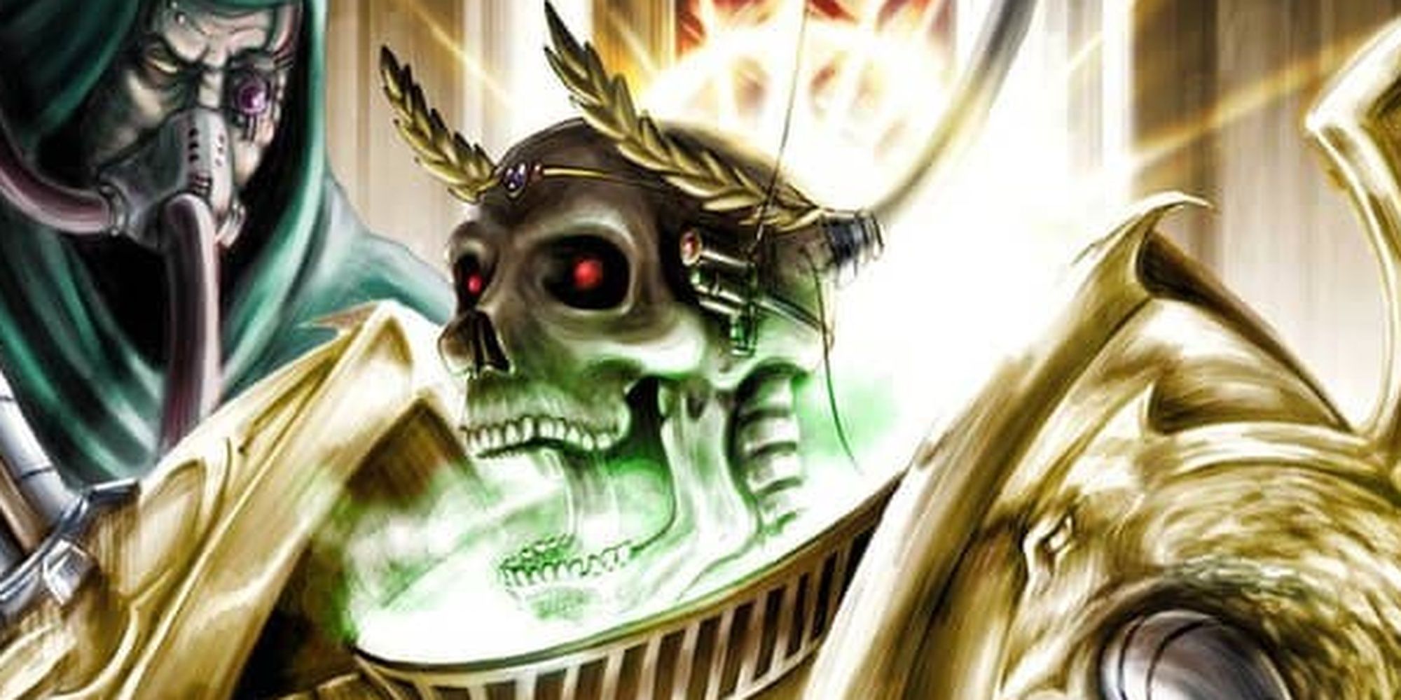 Warhammer 40,000: The Emperors Skull Giving A Skeletal Grin
