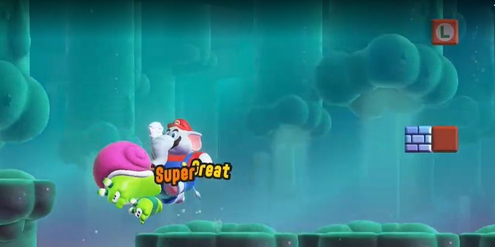 Super Mario Wonder Luigi hidden block