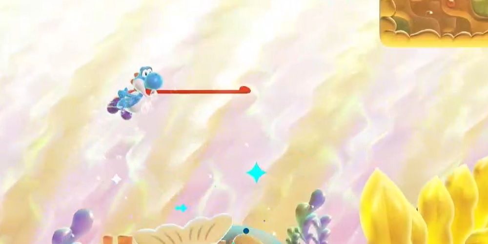 Super Mario Wonder playing as Yoshi