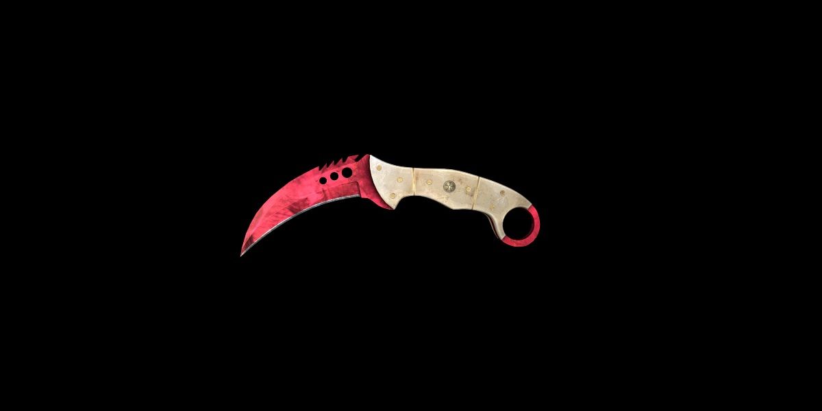 The Talon Knife with the Doppler Ruby skin in Counter Strike