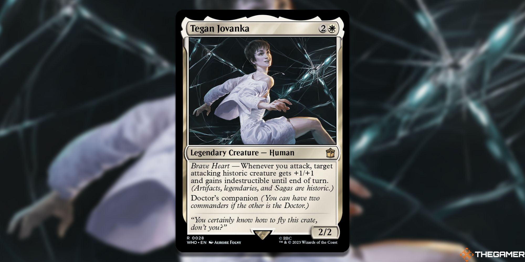 Image of the Tegan Jovanka card in Magic: The Gathering, with art by Aurore Folny
