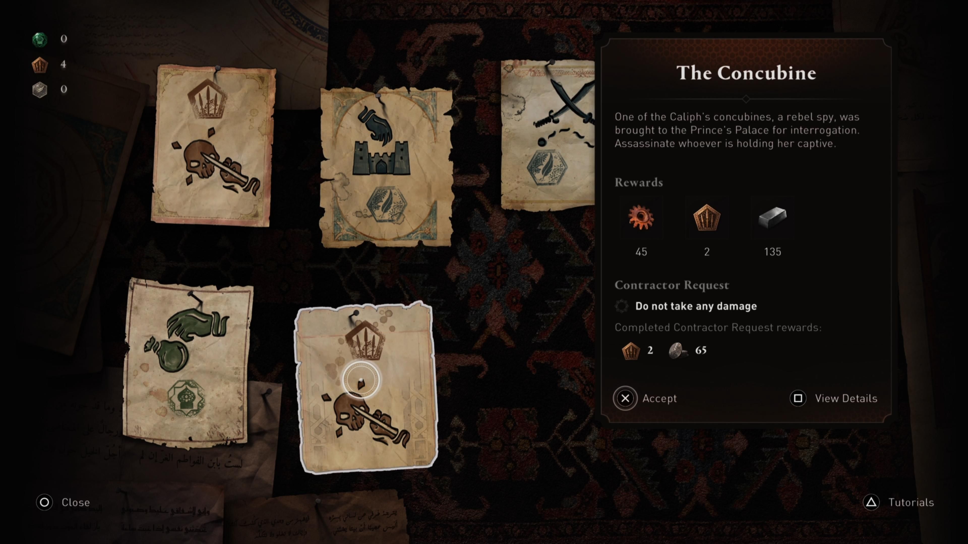 The Concubine contract mission found at the Contract board in Assassin's Creed Mirage