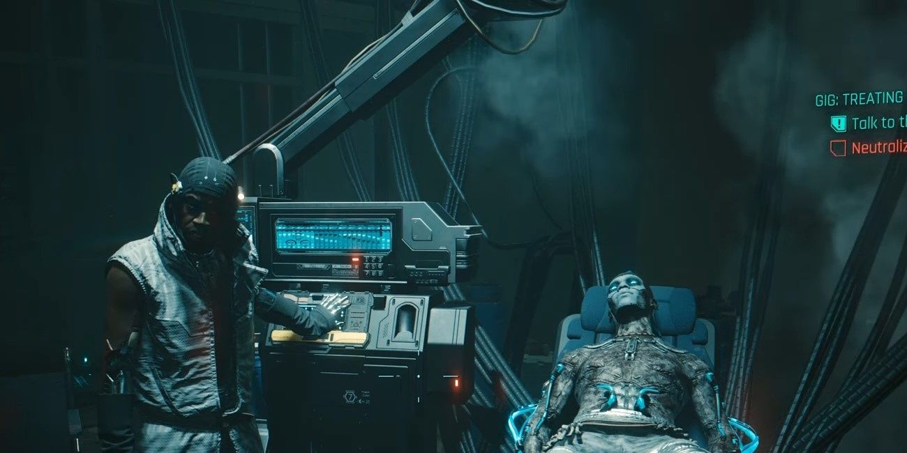 The finale to the Treating Symptoms quest in Cyberpunk 2077 Phantom Liberty