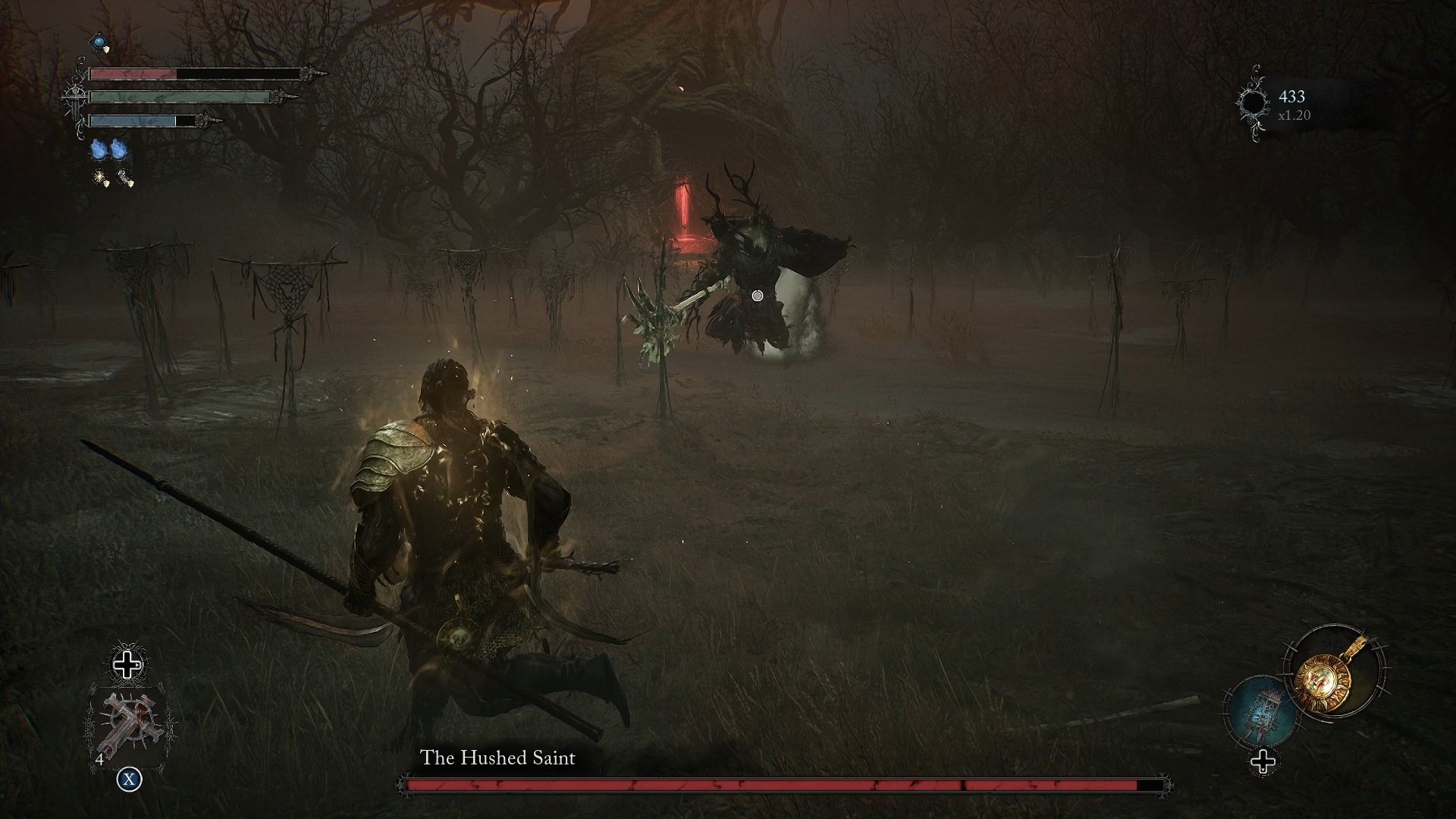 The Hushed Saint dashing toward the player Lords of the Fallen