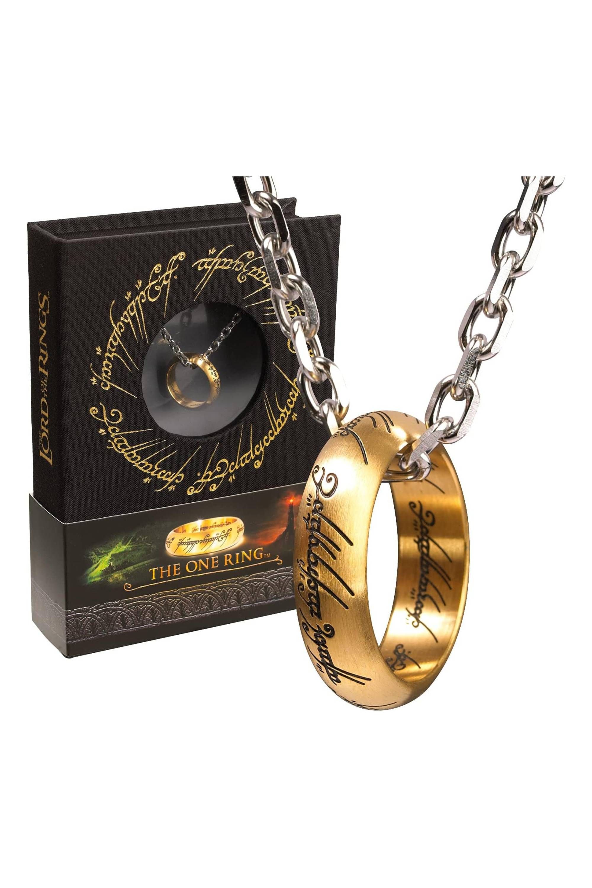 The Noble Collection The Lord of The Rings The One Ring, complete with chain and presentation box