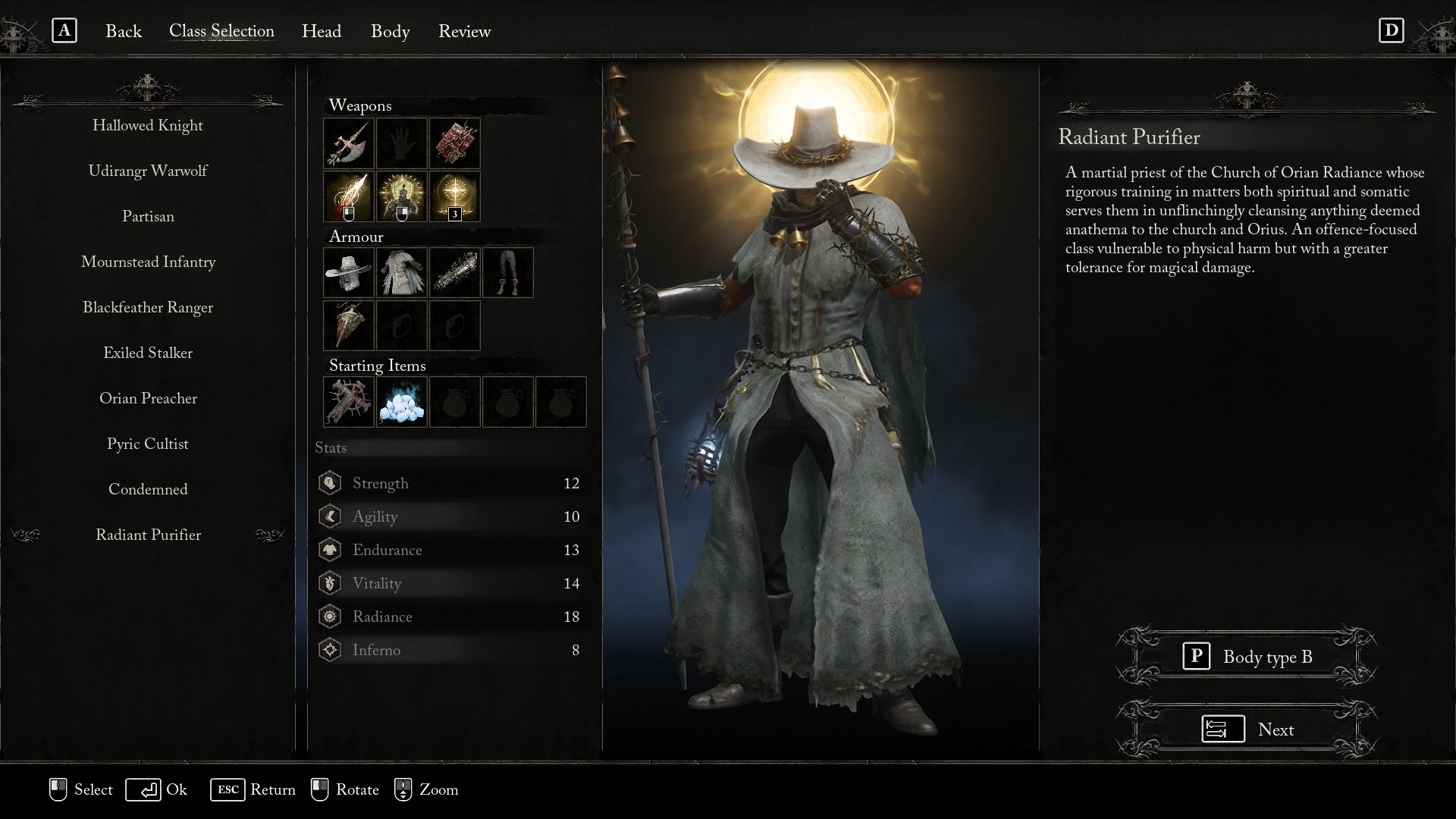 The Radiant Purifier Class overview in Lords of the Fallen