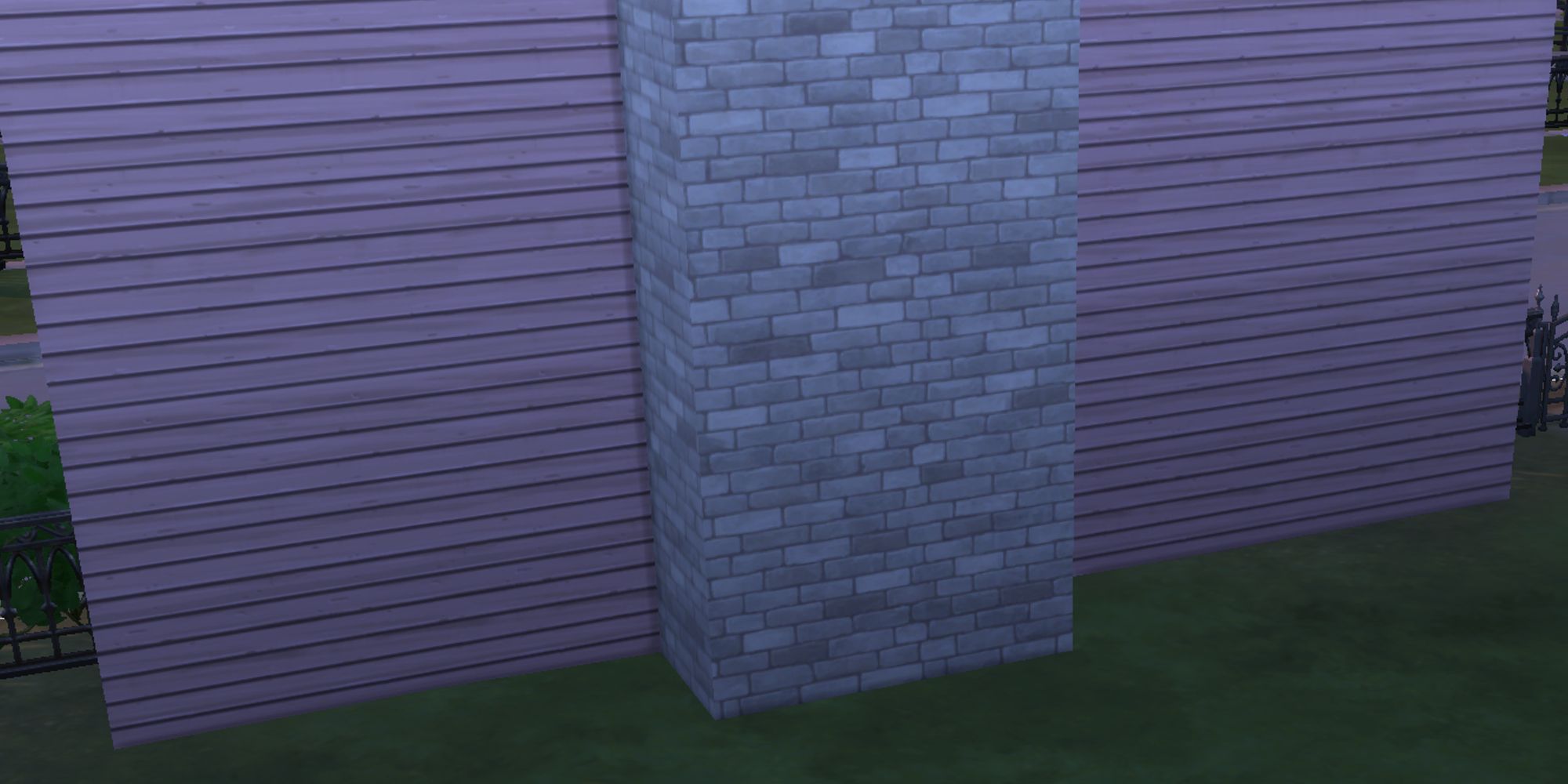 the sims 4 fake brick fireplace on wall with pink siding