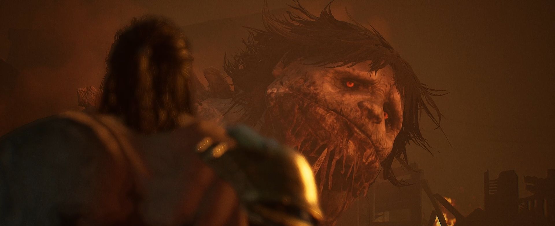 The Spurned Progeny looking directly at the player Lords of the Fallen