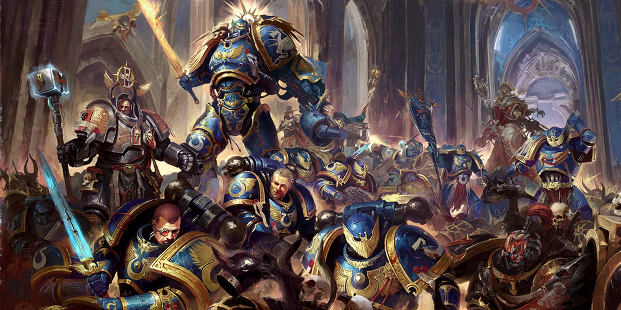 Warhammer 40,000: Guilliman Leading The Ultramarines In Battle