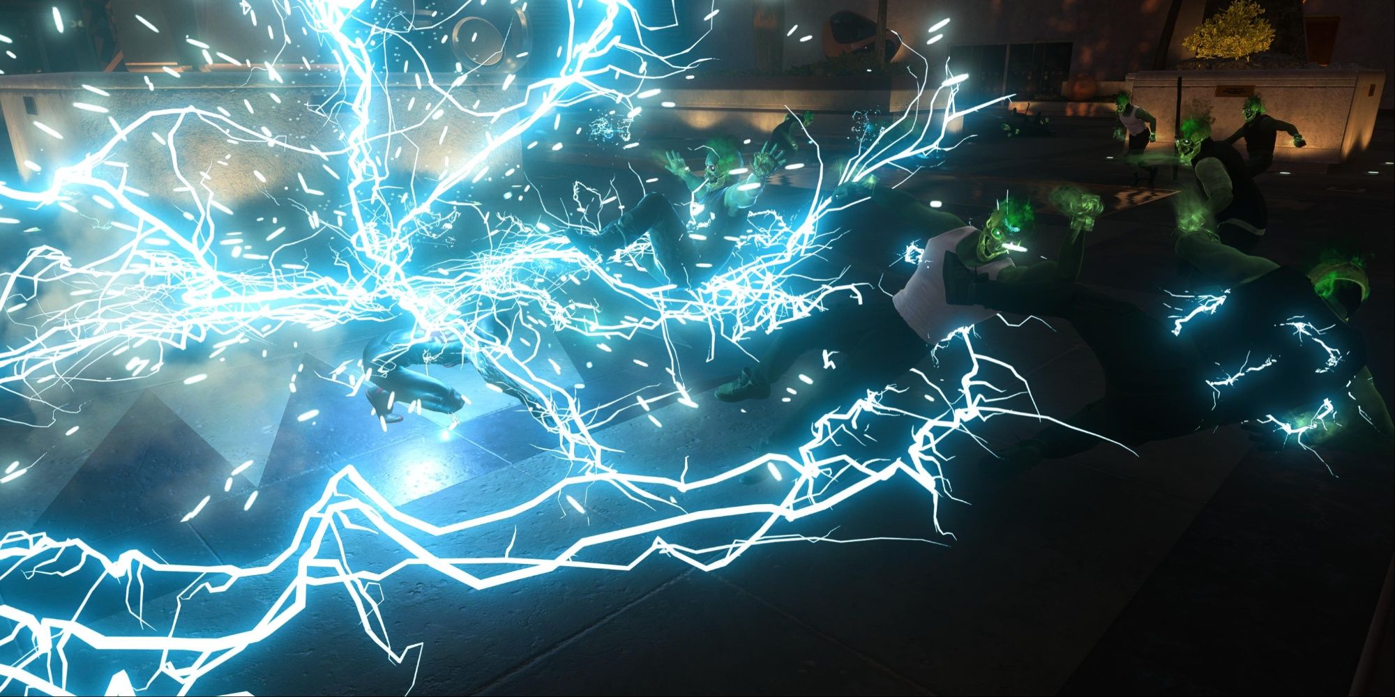 Miles performing the Thunder Burst ability from Marvel's Spider-Man 2